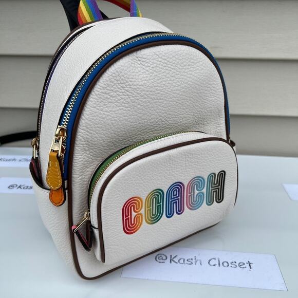 Coach Backpack Mini Court With Rainbow Coach - Picture 2 of 10